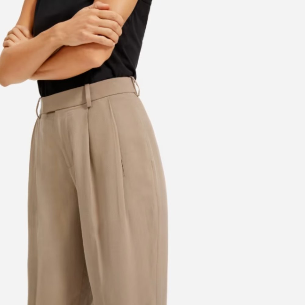 The Put-Together Pleat Pant, Taupe, Size 16